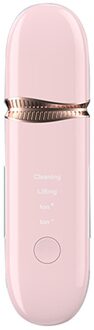 Professionele Ultrasone Huid Scrubber Mee-eter Verwijderen Reinigingsmachine Porie Cleanser Peeling Schop Gezicht Lifting Spatel roze