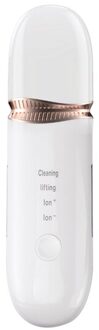 Professionele Ultrasone Huid Scrubber Mee-eter Verwijderen Reinigingsmachine Porie Cleanser Peeling Schop Gezicht Lifting Spatel wit