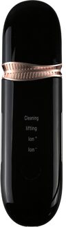 Professionele Ultrasone Huid Scrubber Mee-eter Verwijderen Reinigingsmachine Porie Cleanser Peeling Schop Gezicht Lifting Spatel zwart