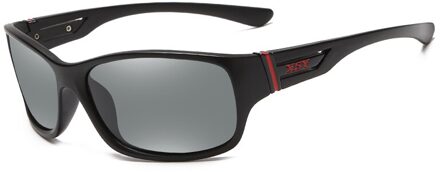 Professionele UV400 Gepolariseerde Vissen Zonnebril Outdoor Winddicht Wandelen Camping Eyewear Unisex Sport Riding Fietsen Bril zwart rood