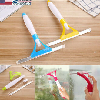 Professionele Vensterglas Ruitenwisser Zeep Cleaner Zuigmond Badkamer Spiegel Auto Blade Borstel Douche Badkamer Spiegel Borstel Kleur Willekeurige