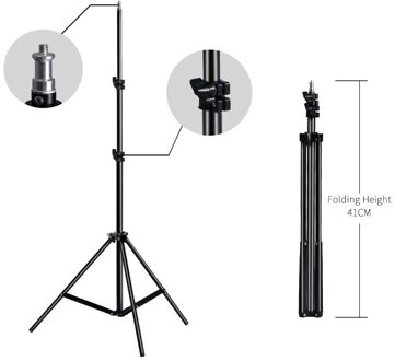 Professionele Verstelbare 2M(79in) light Stand Statief Met 1/4 Schroef Head Voor Photo Studio Knippert Fotografische Verlichting Softbox 100cm