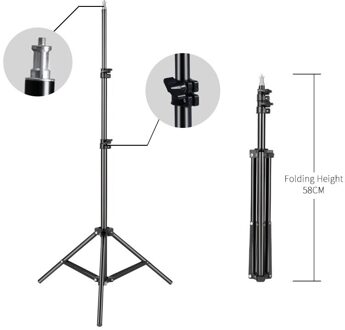 Professionele Verstelbare 2M (79Inch) light Stand Statief Met 1/4 Schroef Head Voor Photo Studio Knippert Fotografische Verlichting Softbox 150CM