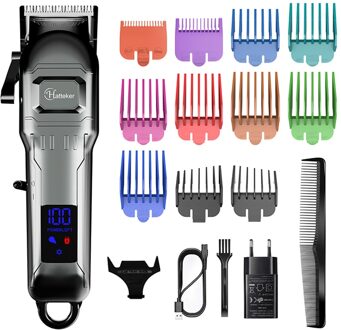 Professionele Verstelbare Grooming Tondeuse Sterke Elektrische Tondeuse Digitale Display Haar Snijder Kapper Machine Set