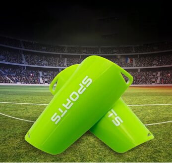 Professionele Volwassen Kinderen Voetbal Been Scheenbeschermers Concurrentie Training Sport Beschermende Gear Kalf Beschermer groen / L