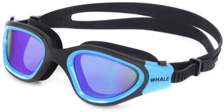 Professionele Volwassenen Anti-Fog Uv Bescherming Lens Mannen Vrouwen Zwembril Waterdicht Verstelbare Swim Bril Eyewear Blauw