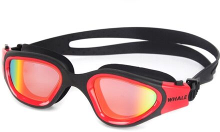 Professionele Volwassenen Anti-Fog Uv Bescherming Lens Mannen Vrouwen Zwembril Waterdicht Verstelbare Swim Bril Eyewear Rood