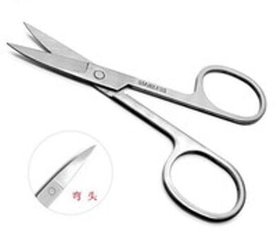 Professionele Wenkbrauw Schaar Make Manicure Schaar Nagels Cuticula Schaar Gebogen Pedicure Dead Skin Remover Make-Up Tool