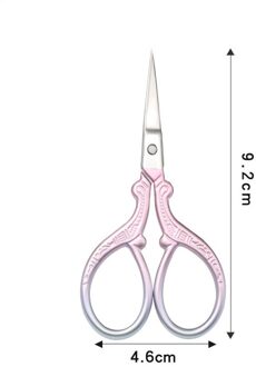 Professionele Wenkbrauw Schaar Roestvrij Staal Gebogen Blade Beauty Cuticle Schaar Voor Gezichtshaar Wimper Schaar kleur-2