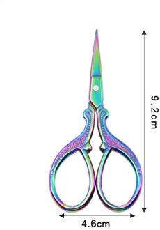 Professionele Wenkbrauw Schaar Roestvrij Staal Gebogen Blade Beauty Cuticle Schaar Voor Gezichtshaar Wimper Schaar kleur-5