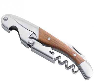 Professionele Wijn Opener Met Houten Handvat Corking Wijn Flessen Schroef Kurkentrekker Wijn Opener Jar Blikopener Bar Accessoires