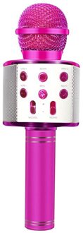 Professionele WS-858 Handheld Ktv Microfoon Draagbare Draadloze Karaoke Thuis Mic Speaker Speler Microfoons roze
