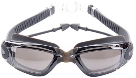 Professionele Zwembril Zwemmen Bril Met Oordopjes Neusklem Galvaniseren Waterdichte Siliconen Bril Adluts