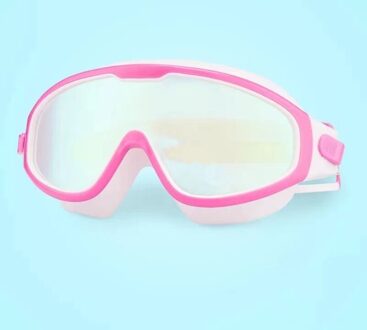 Professionele Zwemmen Googles Voor Kids Antifog Uv Bescherming Clear Wide Vision Zwemmen Bril Met Oordopje Roze