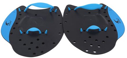Professionele Zwemmen Paddle Fin Flipper Voor Zwemmen Leren Training Gear Verstelbare Siliconen Hand Fin Zwemvliezen Duiken Handschoenen blauw