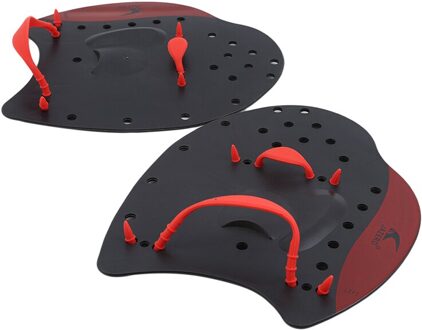 Professionele Zwemmen Paddle Fin Flipper Voor Zwemmen Leren Training Gear Verstelbare Siliconen Hand Fin Zwemvliezen Duiken Handschoenen rood