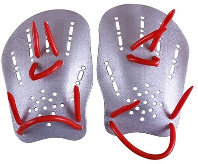 Professionele Zwemmen Peddels Training Siliconen Hand Handschoenen Padel Vinnen Flippers Voor Volwassenen Kids Swim Gear SAL99 grijs S