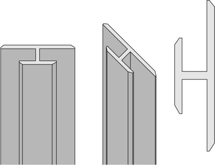 Profiel Verbinding 210x0,3cm Mat Zwart