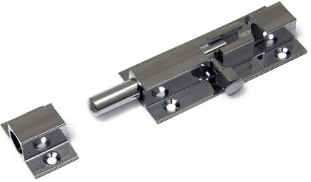 Profielgrendel - 5,2 x 2,5 cm - rolschuif / heksluitingen - messing verchroomd