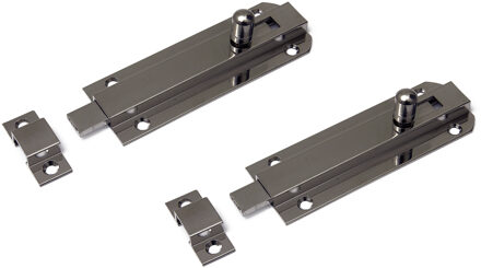 Profielschuif / rolschuiven - 2x - staal - 4x2,5 cm - deurbeveiliging