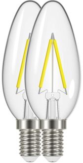 Profile Ledfilamentlamp Kaars - D3,5cm - Warm Wit - E14 - 2,1w - 2 Stuks