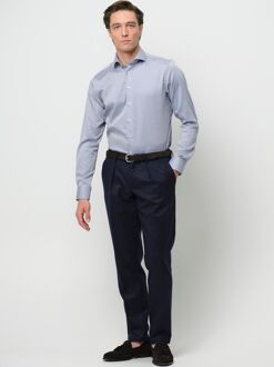 Profuomo Basketweave Overhemd Blauw - 37,38,40,45