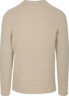 Profuomo Beige Gebreide Crew Neck Trui Profuomo , Beige , Heren - L