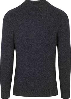 Profuomo Blauwe Gebreide Trui Crew Neck Profuomo , Blue , Heren - Xl,L,S