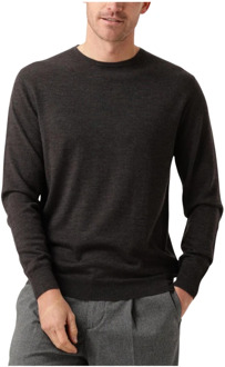 Profuomo Bruine Crewneck Pullover Sweater Profuomo , Brown , Heren - L,M,S