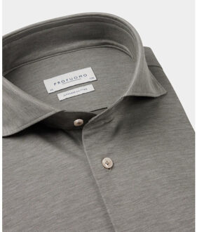 Profuomo Business hemd lange mouw ppvh10047e/z Groen - 38 (S)