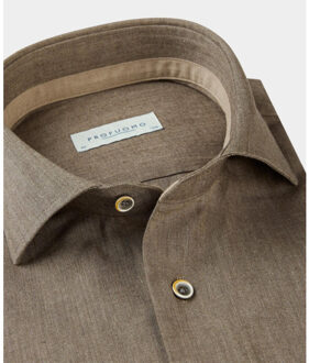 Profuomo Business hemd lange mouw ppvh30001d/203 Bruin - 40 (M)