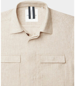 Profuomo Casual hemd lange mouw ppwf10040a/f Beige