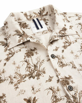 Profuomo Casual overhemd met korte mouwen - maat XL Blauw