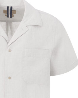 Profuomo Casual shirt met korte mouwen Blauw - L