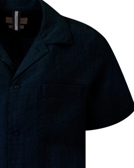 Profuomo Casual shirt met korte mouwen Blauw - XXL