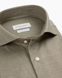 Profuomo Dresshemd ppwh30025d Groen - 40 (M)