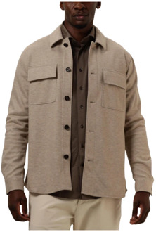 Profuomo Gebreid Overshirt voor Heren Profuomo , Beige , Heren - L