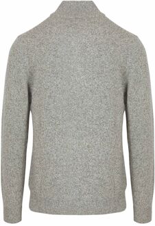 Profuomo Half Zip Pullover Lamswol Melange Grijs - XL,XXL