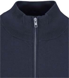 Profuomo Half Zip Pullover Luxury Navy Donkerblauw