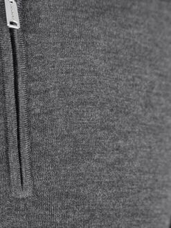 Profuomo Half Zip Pullover Merinowol Grijs - L,M,XL,XXL