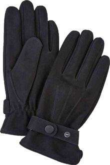 Profuomo Handschoenen Wol Zwart Leer - 9,9.5
