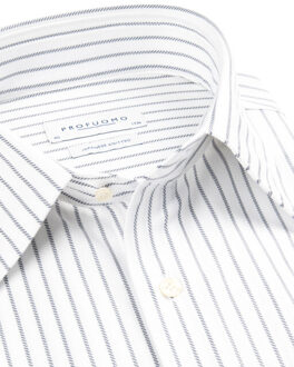 Profuomo Japanese knitted dress shirt Blauw - 40 (M)