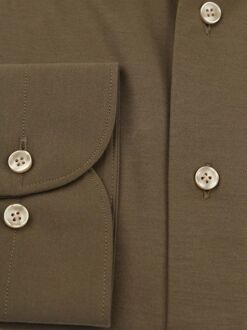 Profuomo Japanese Knitted Overhemd Army Groen Donkergroen - 37,40,45