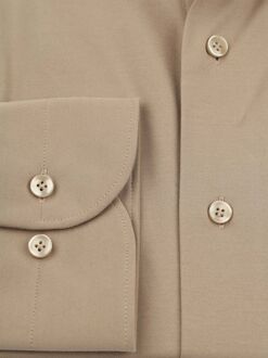 Profuomo Japanese Knitted Overhemd Beige - 37,38,39,40,41,42,43,45