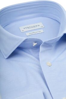 Profuomo Japanese Knitted Overhemd Lichtblauw - 38,39,40,41,43,45