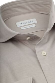 Profuomo Japanese Knitted Overhemd Melange Beige - 37,39,40,42,43