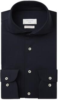 Profuomo Japanese Knitted Overhemd Navy - Heren