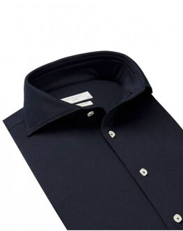 Profuomo Japanese Knitted Overhemd Navy - Heren