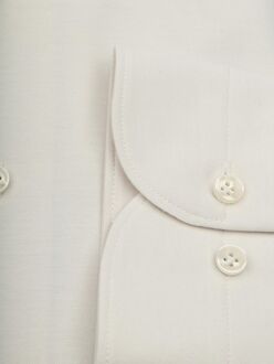 Profuomo Japanese Knitted Overhemd Off White Wit - 37,38,39,40,41,42,43,44,45