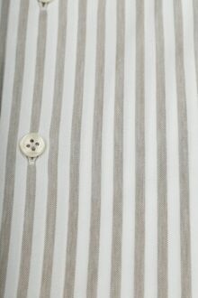 Profuomo Japanese Knitted Overhemd Streep Beige